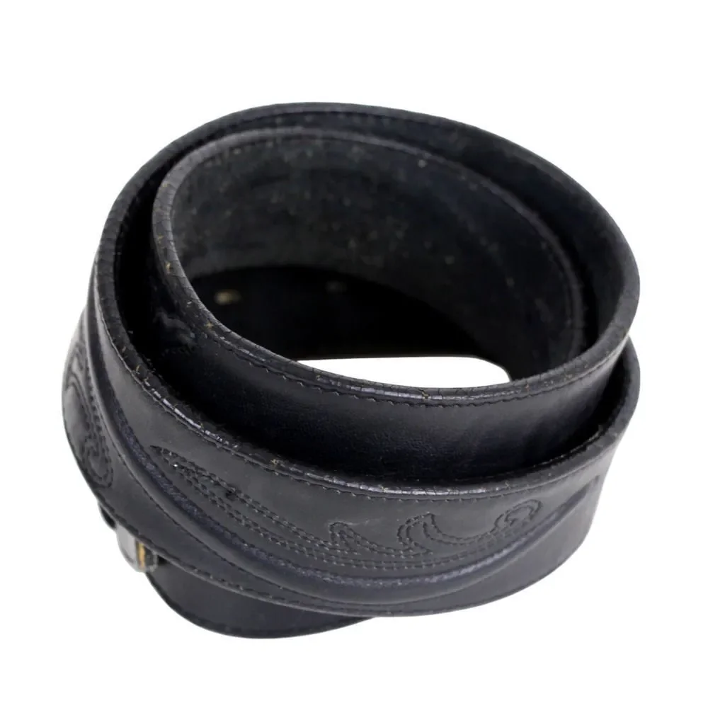 The Great American BLACK GENUINE LEATHER 1 3/8